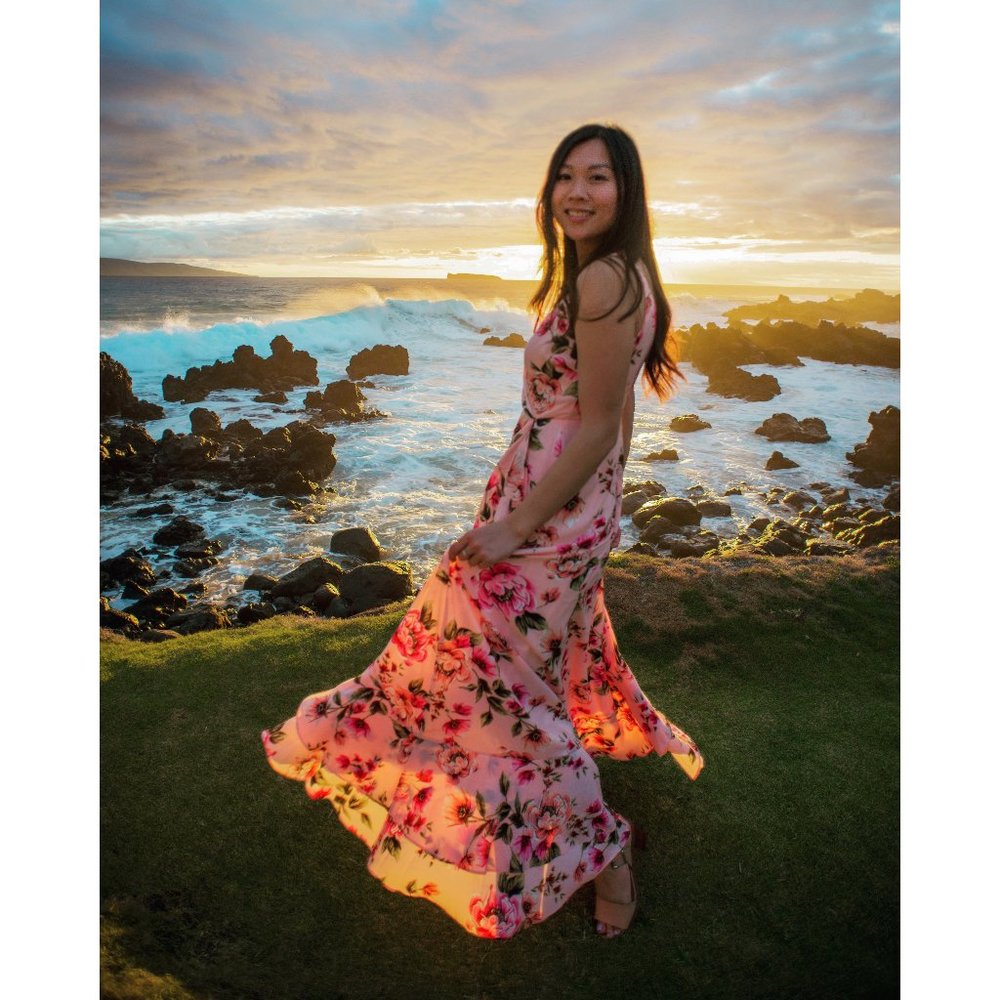 Pink Floral Tiered Ruffle Maxi Dress